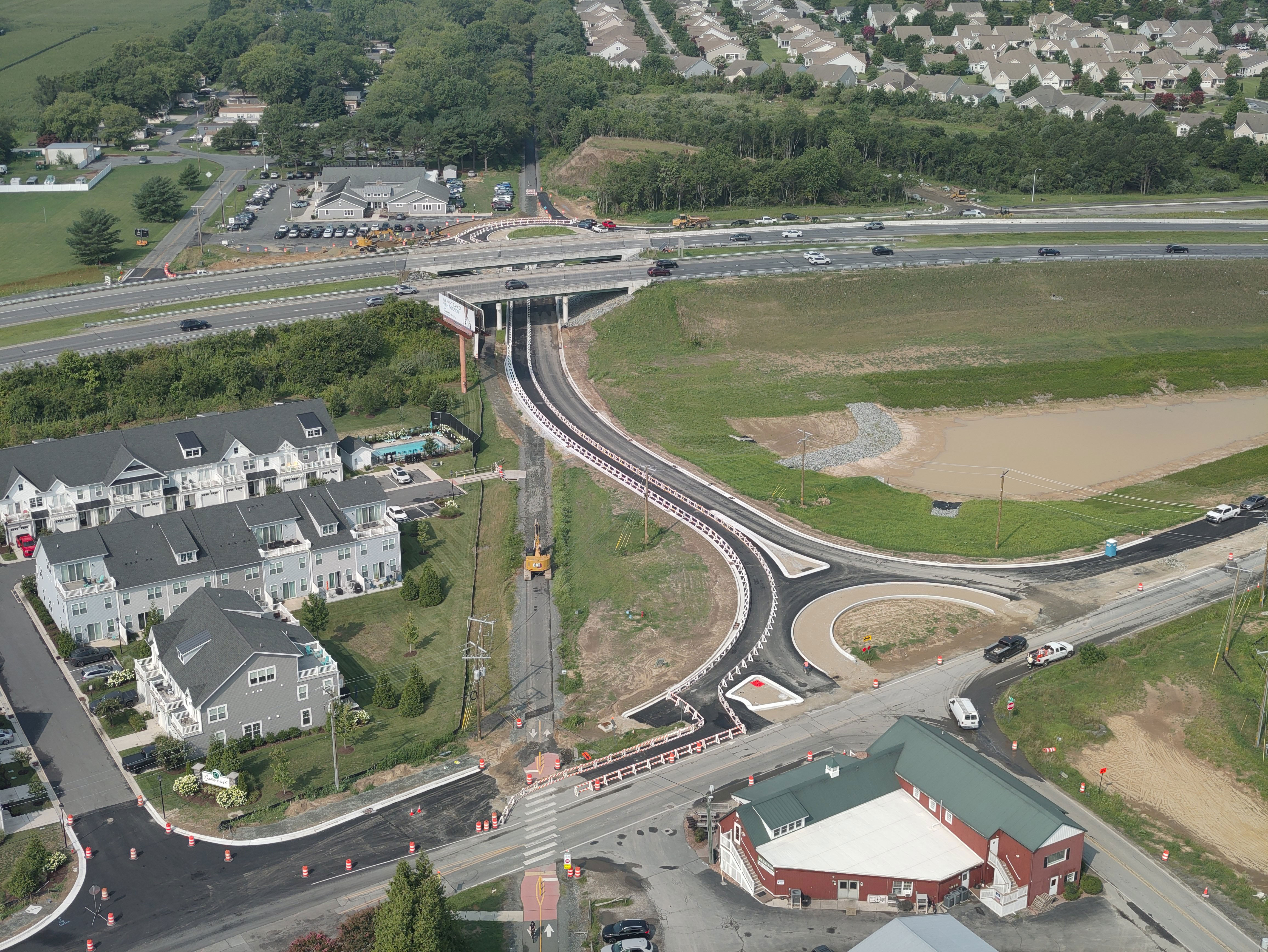 New Road under development looking west